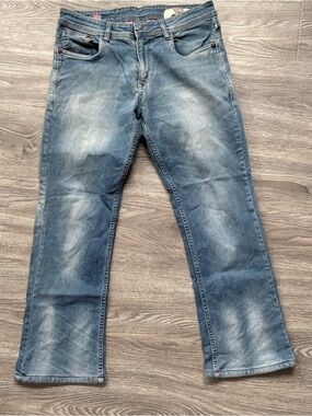 True Religion Ricky Relaxed Straight Bell Bottom Jeans Size 34 Unisex Y2K